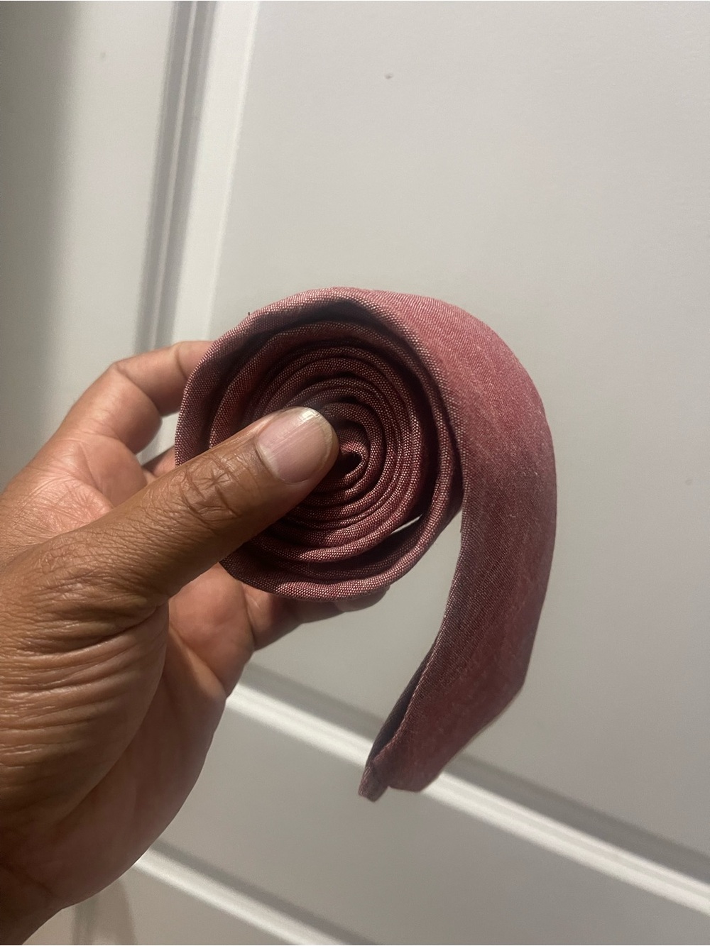 NWT Banana Republic Linen/Chambray Necktie in Dusty Rose Sz OS